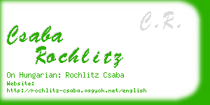 csaba rochlitz business card